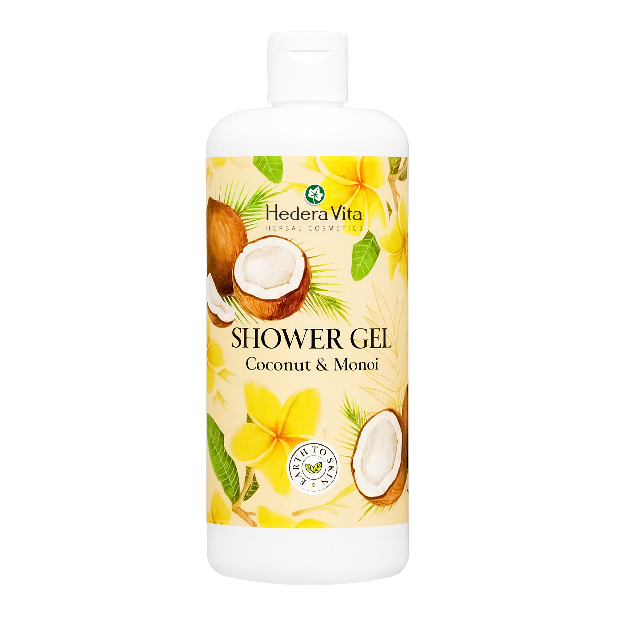 Earth to Skin – Duschgel mit Kokos und Monoi-Öl, 500ml